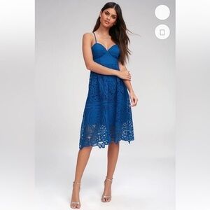 loose midi dress with sleeves Loose Midi Dress with Cape Sleeves Aqua Blue / FR 46